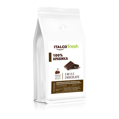 

Кофе зерновой ITALCO Swiss chocolate, средняя обжарка, 500 гр, Swiss chocolate