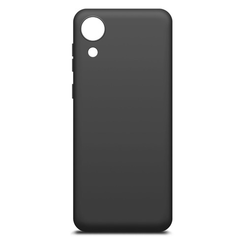 фото Чехол (клип-кейс) borasco silicone case, для samsung galaxy a03 core, черный (матовый) [40944]