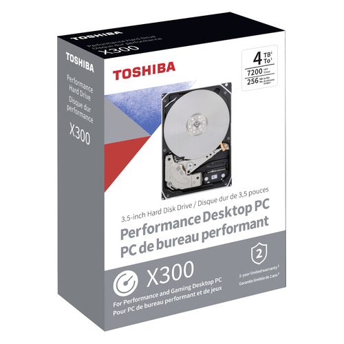 

Жесткий диск Toshiba X300 HDWR440EZSTA, 4ТБ, HDD, SATA III, 3.5", RTL, HDWR440EZSTA