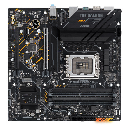 

Материнская плата ASUS TUF GAMING B660M-E D4, LGA 1700, Intel B660, mATX, Ret, TUF GAMING B660M-E D4