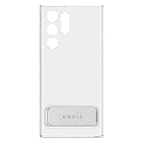 фото Чехол (клип-кейс) samsung clear standing cover, для samsung galaxy s22 ultra, прозрачный [ef-js908ctegru]