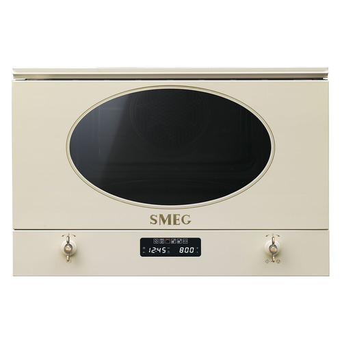 фото Микроволновая печь smeg mp822po, встраиваемая, 22л, 850вт, кремовый