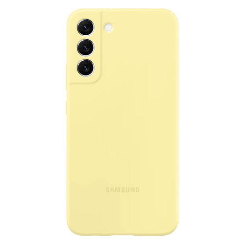 фото Чехол (клип-кейс) samsung silicone cover, для samsung galaxy s22+, желтый [ef-ps906tyegru]