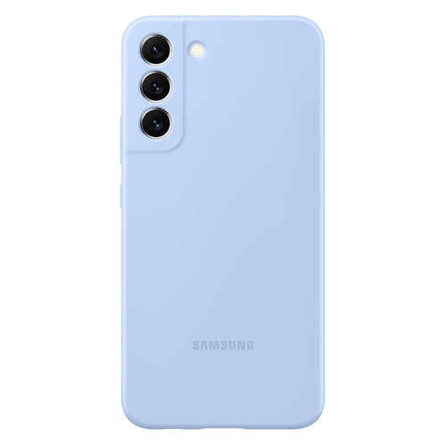 фото Чехол (клип-кейс) samsung silicone cover, для samsung galaxy s22+, голубой [ef-ps906tlegru]