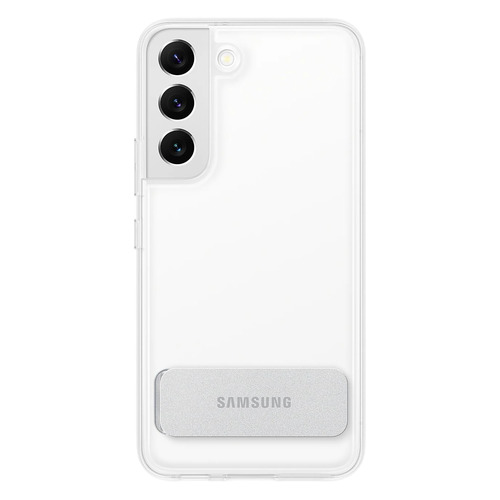 фото Чехол (клип-кейс) samsung clear standing cover, для samsung galaxy s22, прозрачный [ef-js901ctegru]