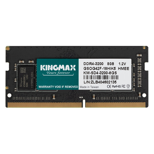 фото Модуль памяти kingmax km-sd4-3200-8gs ddr4 - 8гб 3200, so-dimm, ret