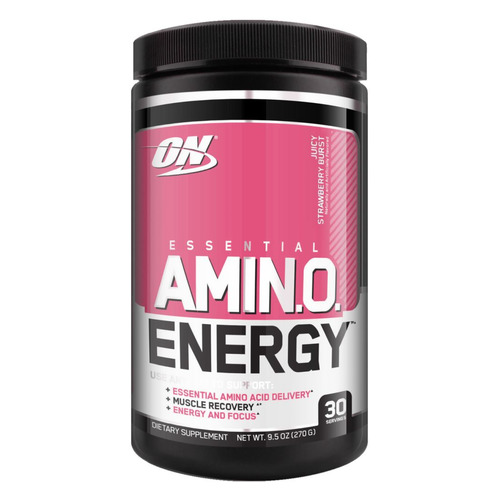 фото Аминокислотный комплекс optimum nutrition essential amino energy, порошок, 270гр, клубника [on324]