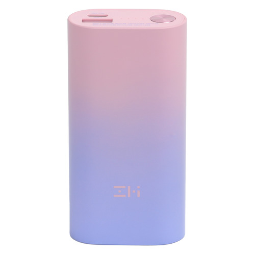 

Внешний аккумулятор (Power Bank) Xiaomi PowerBank ZMIQB818, 10000мAч, розовый/фиолетовый [qb818 color], ZMIQB818