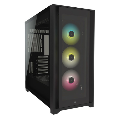 

Корпус ATX Corsair iCUE 5000X RGB, Midi-Tower, без БП, черный [cc-9011212-ww], iCUE 5000X RGB