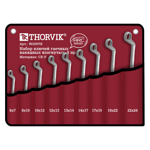 

Набор ключей THORVIK W2S9TB, 9 предметов [52624], W2S9TB