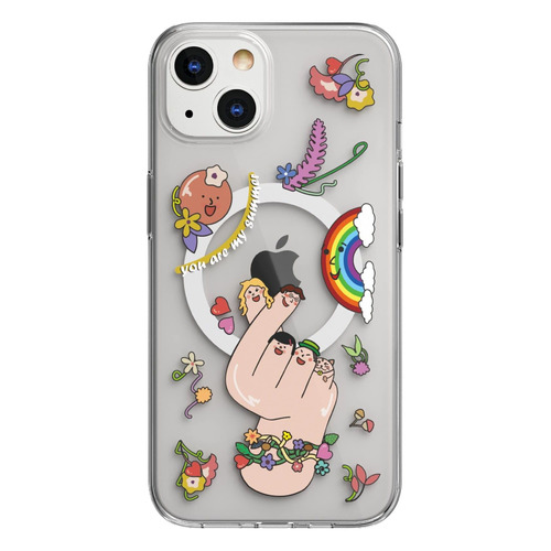 фото Чехол (клип-кейс) switcheasy maglamour finger heart, для apple iphone 13, разноцветный [me-103-208-276-206] noname