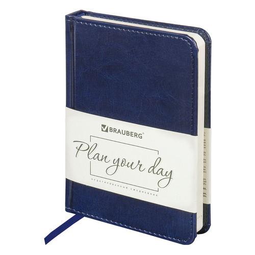 

Ежедневник BRAUBERG Imperial, недатированный, A6, 320стр., 160лист., в линейку, кремовые страницы, темно-синий, Imperial