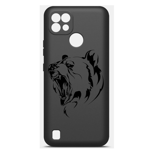 

Чехол (клип-кейс) BORASCO ArtWorks, для Realme C21, черный/рисунок [51055], ArtWorks
