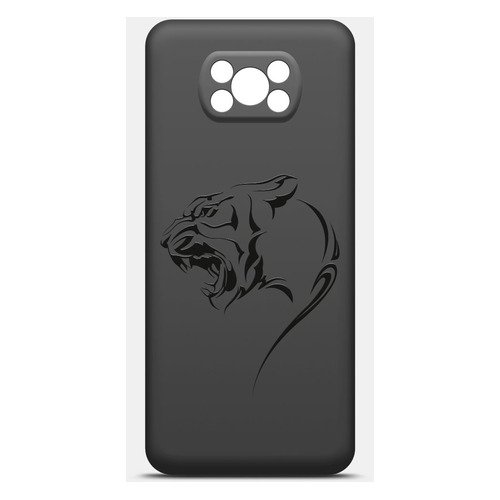

Чехол (клип-кейс) BORASCO ArtWorks, для Xiaomi Poco X3/X3 Pro, черный/рисунок [51183], ArtWorks
