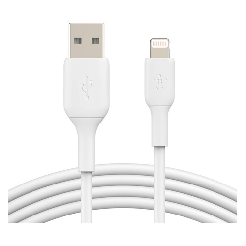 фото Кабель belkin caa001bt2mwh, lightning (m) - usb (m), 2м, белый