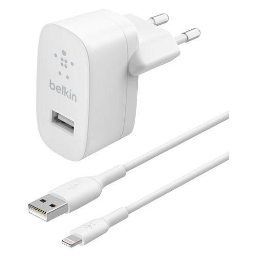 

Сетевое зарядное устройство Belkin WCA002vf1MWH, USB, 8-pin Lightning (Apple), 2.4A, белый, WCA002vf1MWH