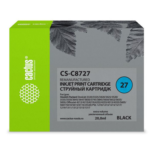 

Картридж Cactus CS-C8727, №27, черный / CS-C8727, CS-C8727