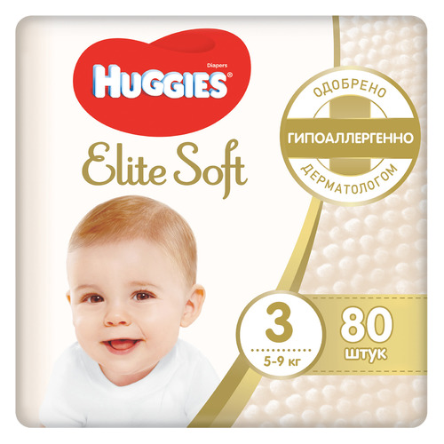 

Huggies подгузники Elite Soft, 5-9 кг, 80 шт., Elite Soft