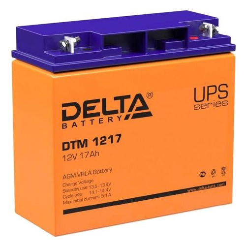 фото Аккумуляторная батарея для ибп delta dtm 1217 12в, 17ач