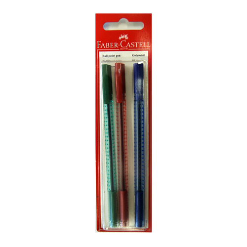 

Ручка шариковая Faber-Castell Grip 2020 (263417) 3цв. блистер