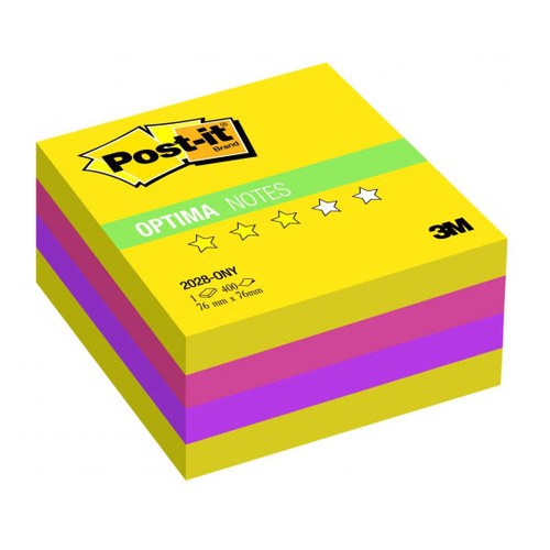 

Упаковка блоков самоклеящихся 3M 2028-ONY, 7100041030, 76x76, 400 л, 3 цв, ассорти 36 шт./кор., 2028-ONY