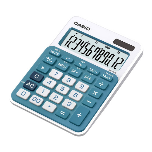 

Калькулятор CASIO MS-20NC-BU-S-EC, 12-разрядный, голубой