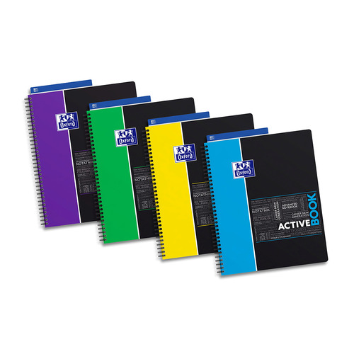 

Тетрадь Oxford SOS Notes ACTIVEBOOK A4+ PP 80л линейка 1 съем. разделит. спираль двойная