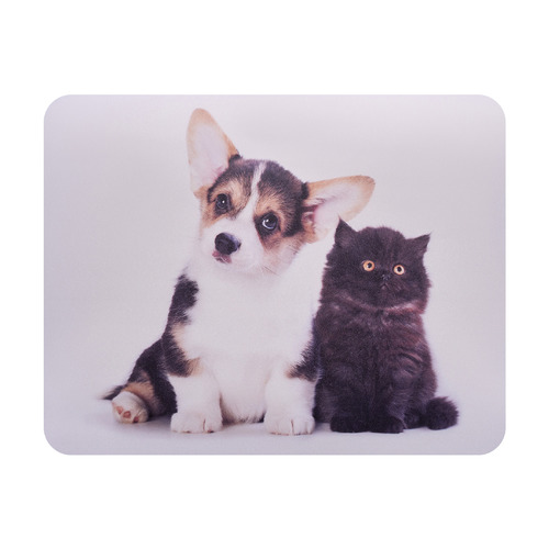фото Коврик для мыши buro bu-m40095, рисунок/котенок и щенок