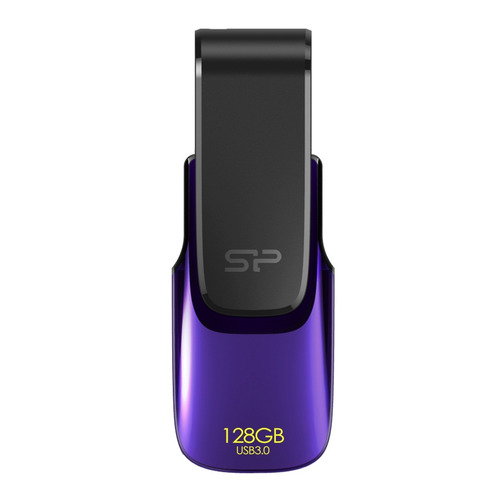 фото Флешка usb silicon power blaze b31 128гб, usb3.0, фиолетовый и черный [sp128gbuf3b31v1u]