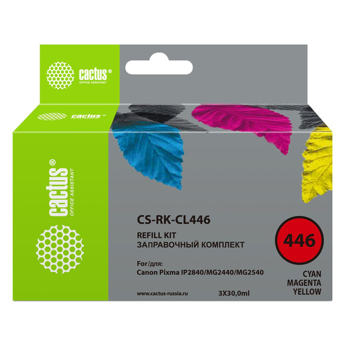 

Заправочный набор Cactus CS-RK-CL446, для Canon, 30мл, многоцветный, CS-RK-CL446