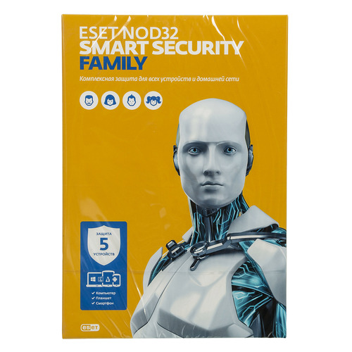 

Антивирус ESET NOD32 Smart Security Family 5 ПК 1 год Новая лицензия BOX [nod32-esm-ns(box)-1-5]