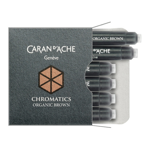 

Картридж Carandache Chromatics (8021.049) Organic brown чернила для ручек перьевых (6шт)