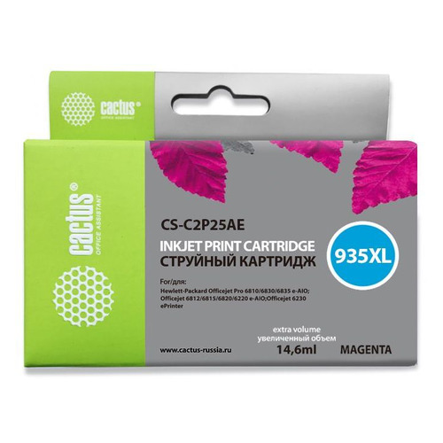 

Картридж Cactus CS-C2P25AE, №935XL, пурпурный / CS-C2P25AE, CS-C2P25AE