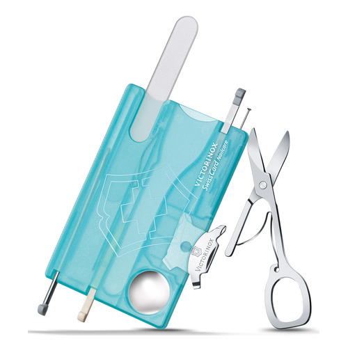 

Швейцарская карта Victorinox SwissCard Nailcare, бирюзовый полупрозрачный, коробка подарочная [0.7240.t21], SwissCard Nailcare