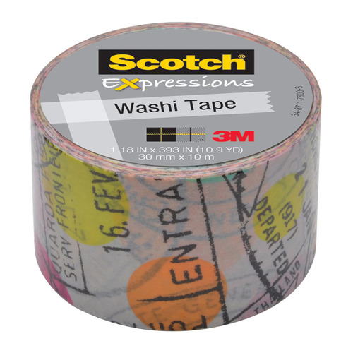 фото Клейкая лента декоративная 3m scotch washi 7000048132 путешествие шир.30мм дл.10м 6 шт./кор.