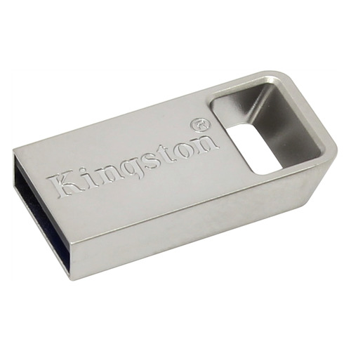 фото Флешка usb kingston datatraveler micro 3.1 64гб, usb3.1, серебристый [dtmc3/64gb]