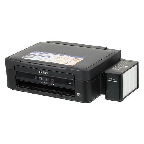 

МФУ струйный EPSON L222, A4, цветной, струйный, черный [c11ce56403]