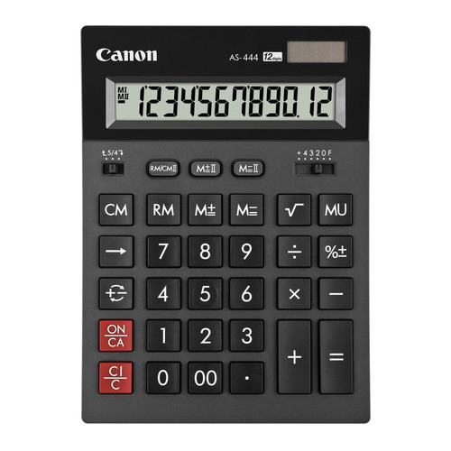

Калькулятор CANON AS-444, 12-разрядный, черный
