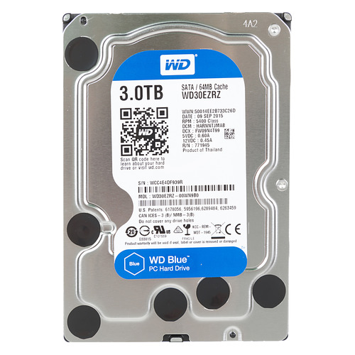 фото Жесткий диск wd blue wd30ezrz, 3тб, hdd, sata iii, 3.5"