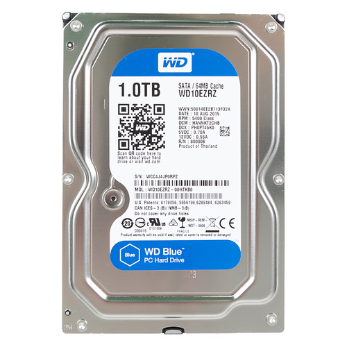 фото Жесткий диск wd blue wd10ezrz, 1тб, hdd, sata iii, 3.5"