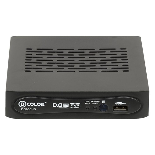 фото Ресивер dvb-t2 d-color dc930hd, черный