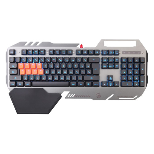

Клавиатура A4TECH Bloody B418, USB, c подставкой для запястий, серый, Bloody B418