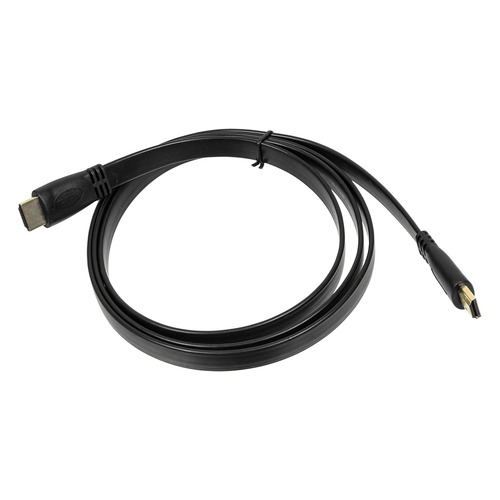 

Кабель аудио-видео High Speed ver.1.4 Flat, HDMI (m) - HDMI (m) , ver 1.4, 1.5м, GOLD, FLAT, черный, High Speed ver.1.4 Flat