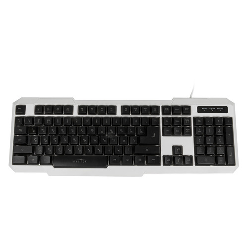 

Клавиатура OKLICK 740G STAR STRIKE, USB, белый, Белый и черный