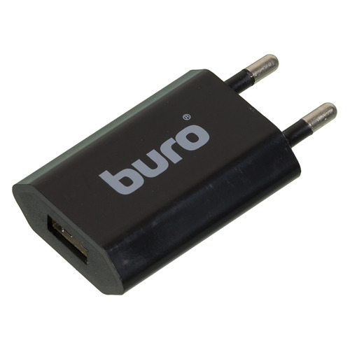 фото Сетевое зарядное устройство buro tj-164b, usb, 1a, черный