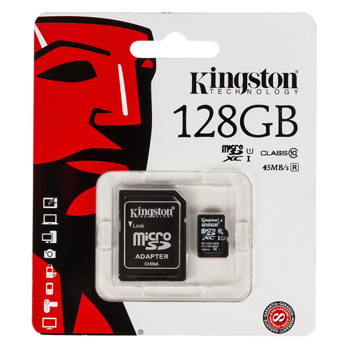 Карта памяти kingston microsdxc 128 гб