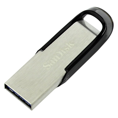 

Флешка USB Sandisk Cruzer Ultra Flair 64ГБ, USB3.0, серебристый и черный [sdcz73-064g-g46], Ultra Flair