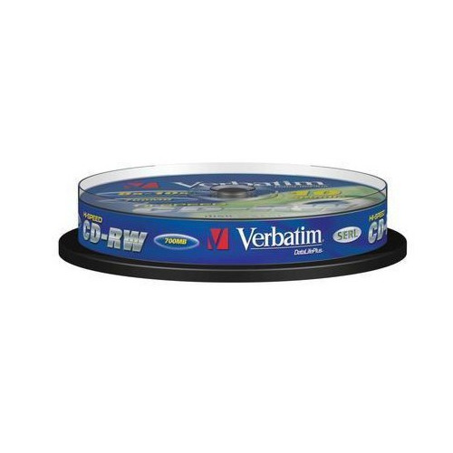 

Оптический диск CD-RW VERBATIM 700МБ 12x, 10шт., cake box [43480], Нет