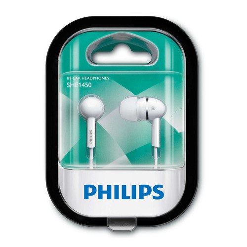 

Наушники PHILIPS SHE1450WT/51, 3.5 мм, вкладыши, белый