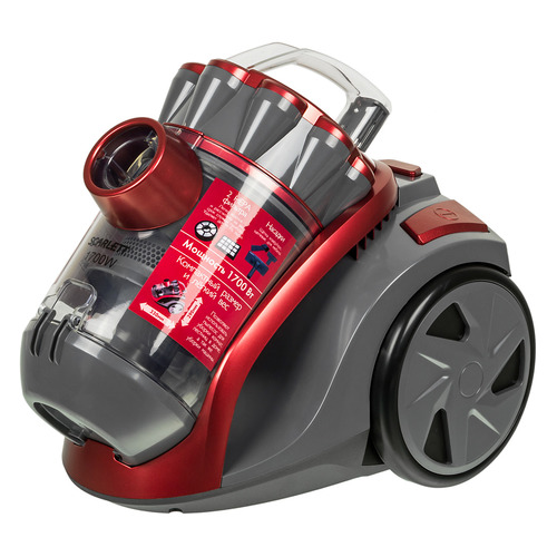 

Пылесос SCARLETT SC-VC80C02, 1700Вт, бордовый, SC-VC80C02